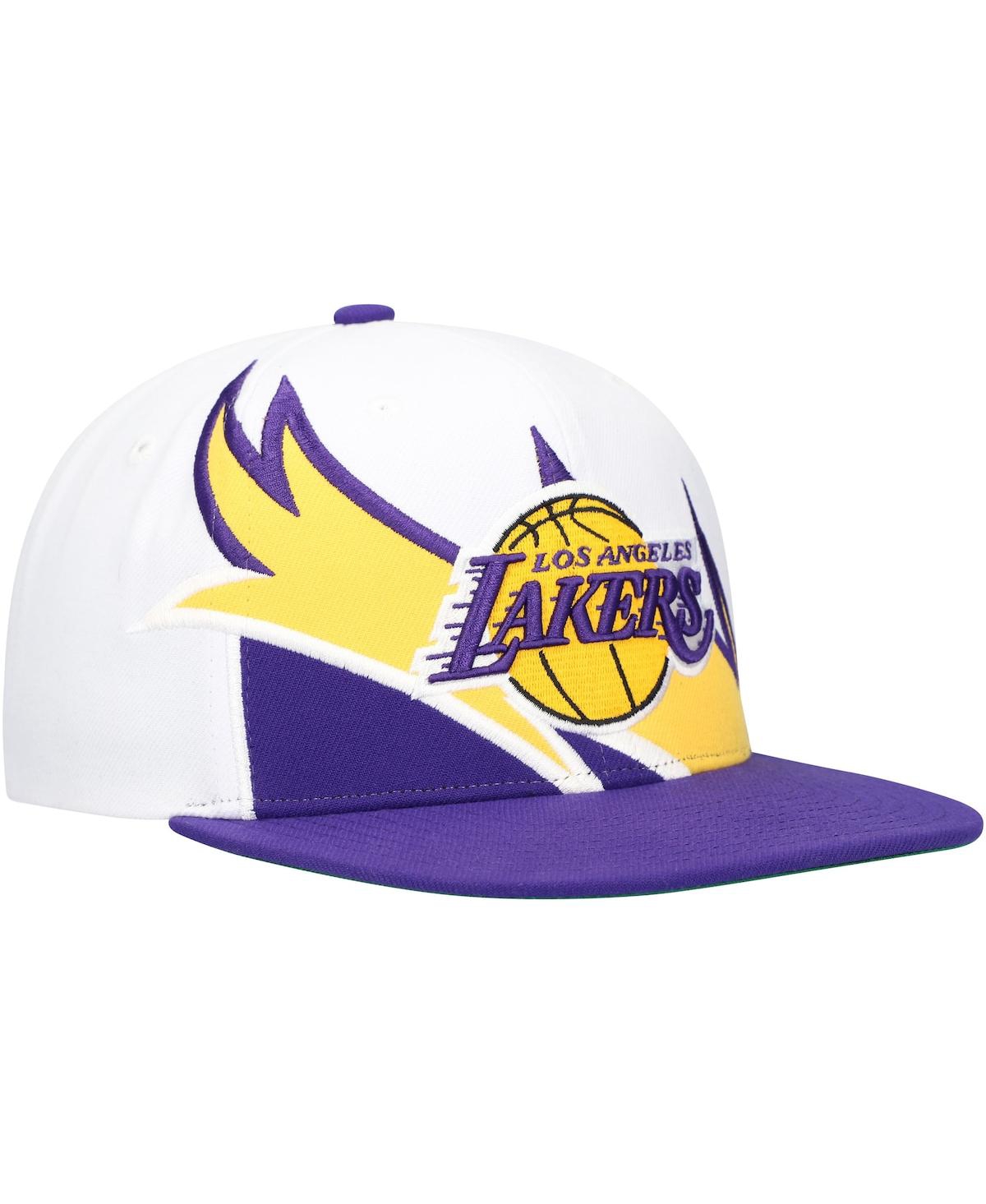 Mitchell & Ness Mitchell Ness Men's / Los Angeles Lakers Waverunner Snapback Hat In White,purple