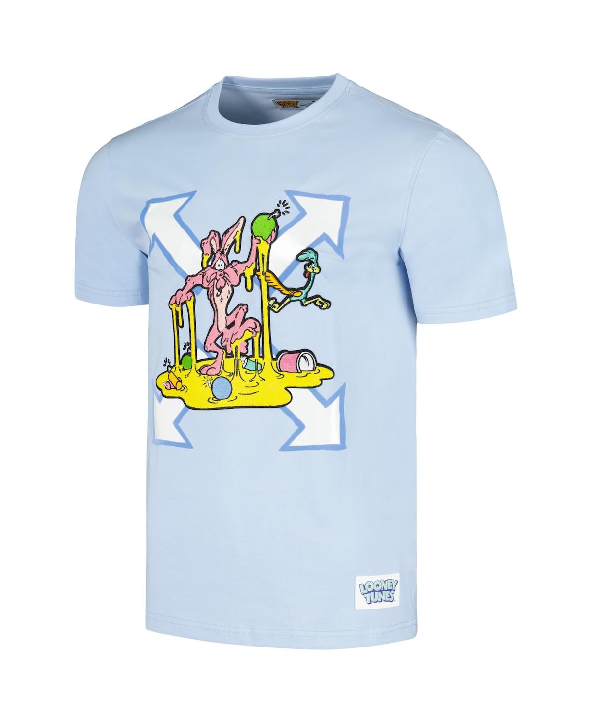FREEZE MAX MEN'S AND WOMEN'S LIGHT BLUE LOONEY TUNES ARROW WILE E. T-SHIRT 