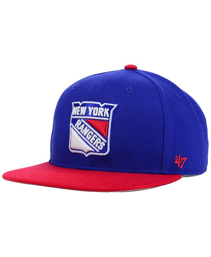 '47 Brand New York Rangers Sure Shot 2-Tone Snapback Cap - Macy's