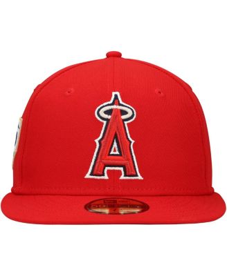 Men's Red Los Angeles Angels Jackie Robinson Day Side Patch 59FIFTY Fitted Hat