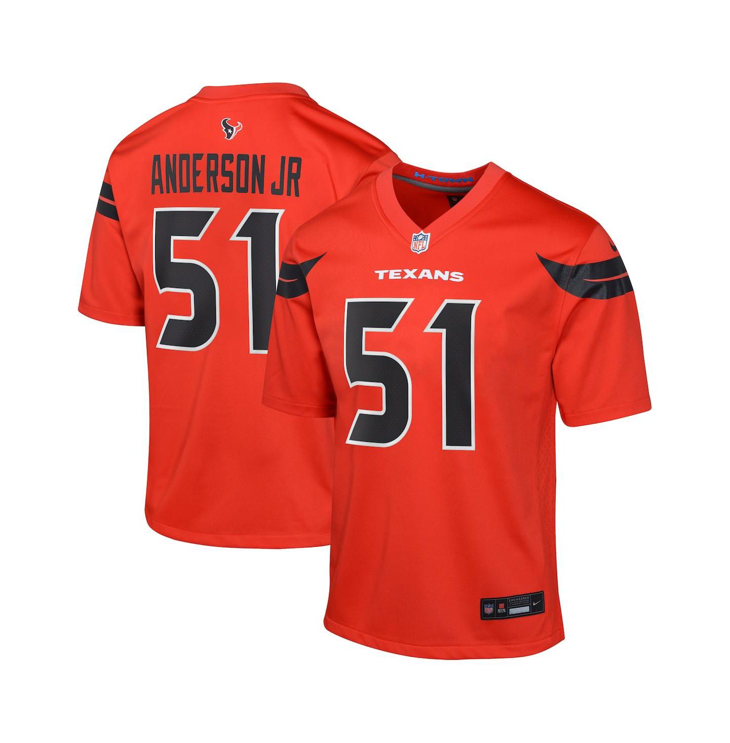 Детское джерси Nike Will Anderson Jr. Houston Texans Alternate Game, цвет: Тёмно-синий — фото 4