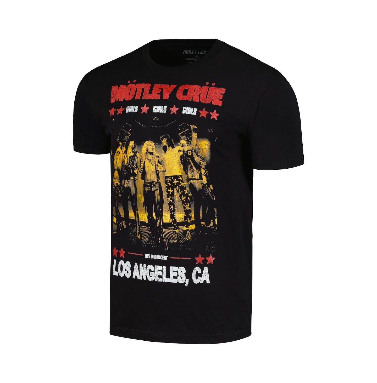 Мужская футболка Global Merch Black Motley Crue Girls Girls Girls Live Poster — фото 2