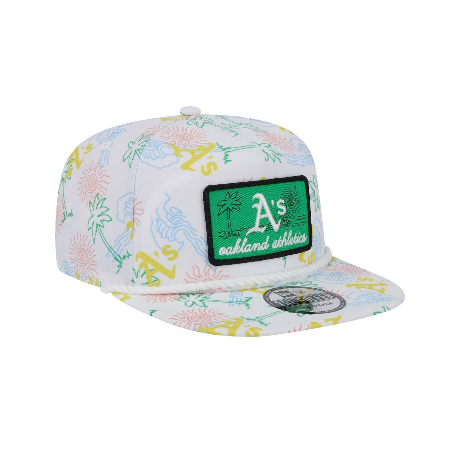 Men's White Oakland Athletics Islander Golfer Snapback Hat