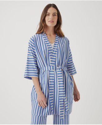 Pact Women's Organic Cotton Staycation Short Robe - Macy's