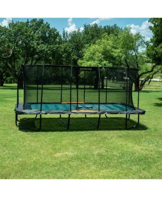 Pro-Series Rectangular Trampoline 10ft x 18ft - Double the Springs, Patented V-shaped Spring Arrangement, Comfort Weave Jumping Surface