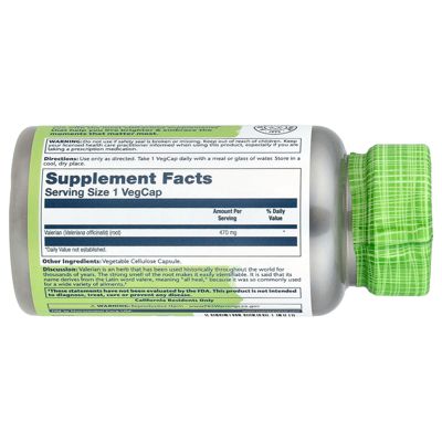 True Herbs  Valerian  470 mg  -  100 VegCaps