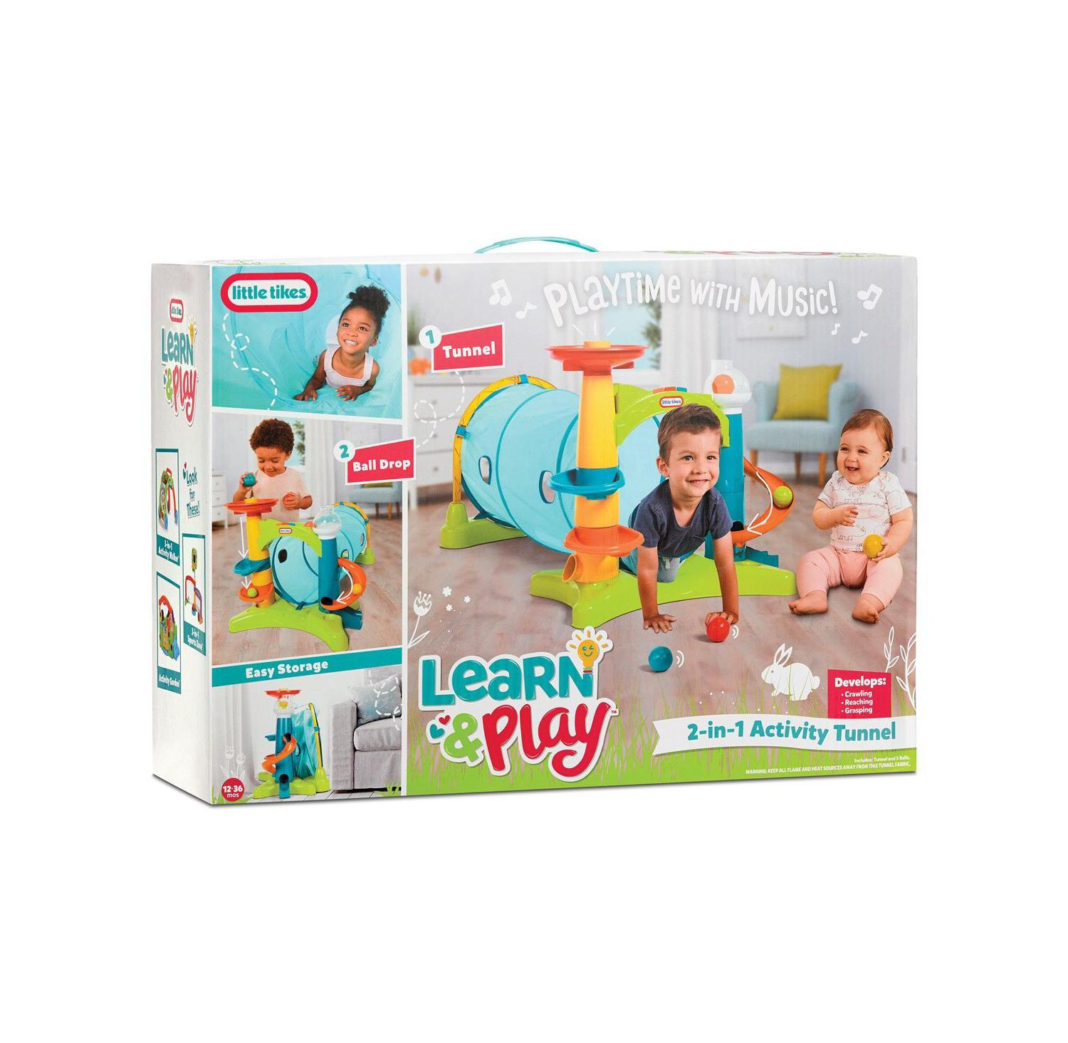 Learn & Play 2-in-1 Ball-Drop Activity Tunnel