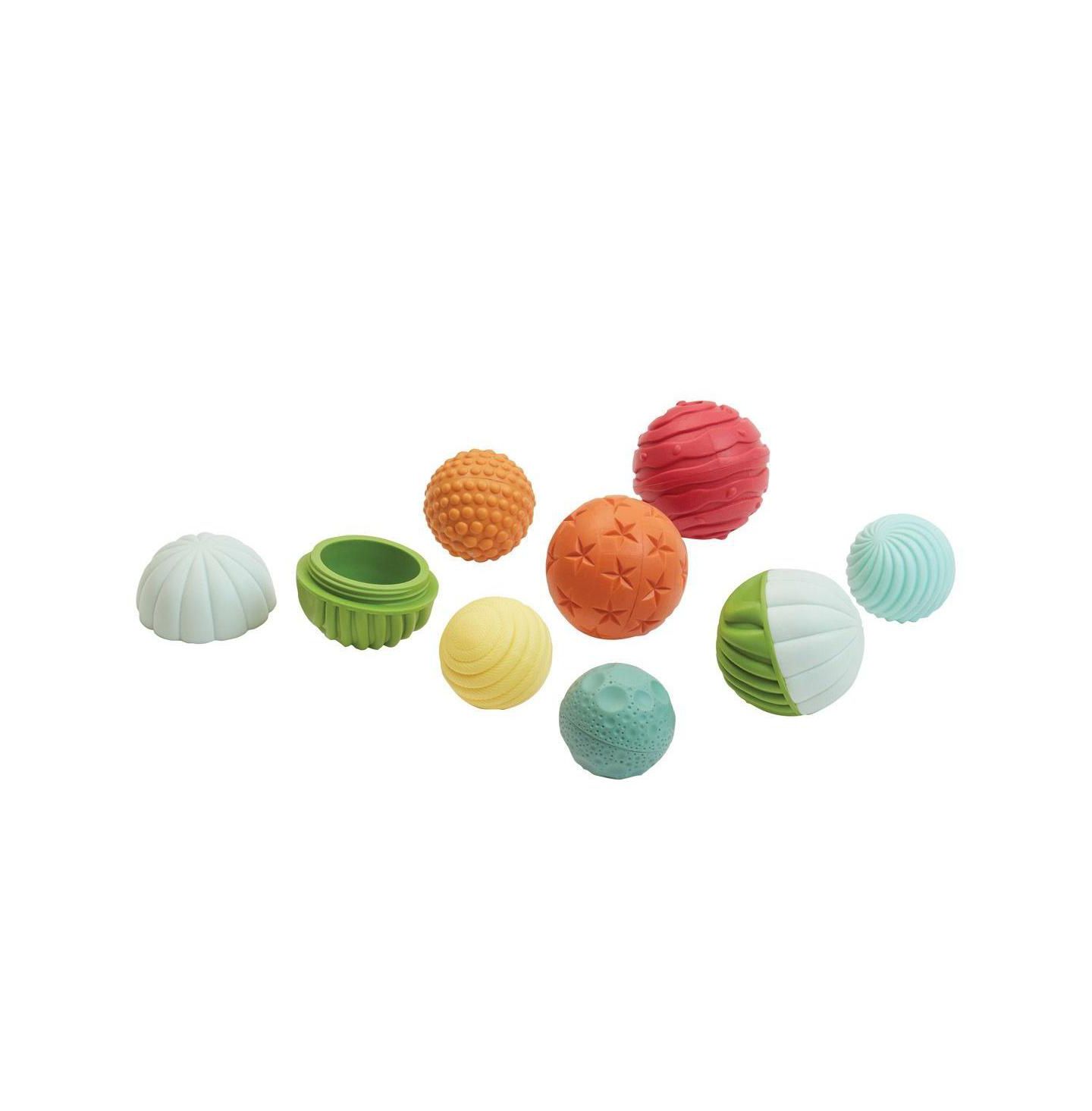 Детские игрушки Kaplan Early Learning Textured Mix and Match Balls Fine Motor 8-Piece Learning Toy, Ages 6 Months+ — фото 6