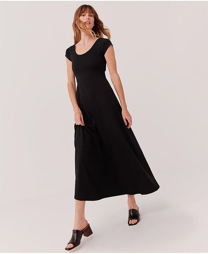 Pact Plus Size Cotton Fit & Flare Crossback Dress - Macy's