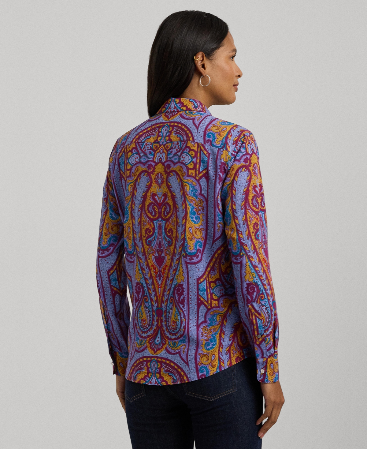 Lauren Ralph Lauren Women's Collared Paisley Shirt