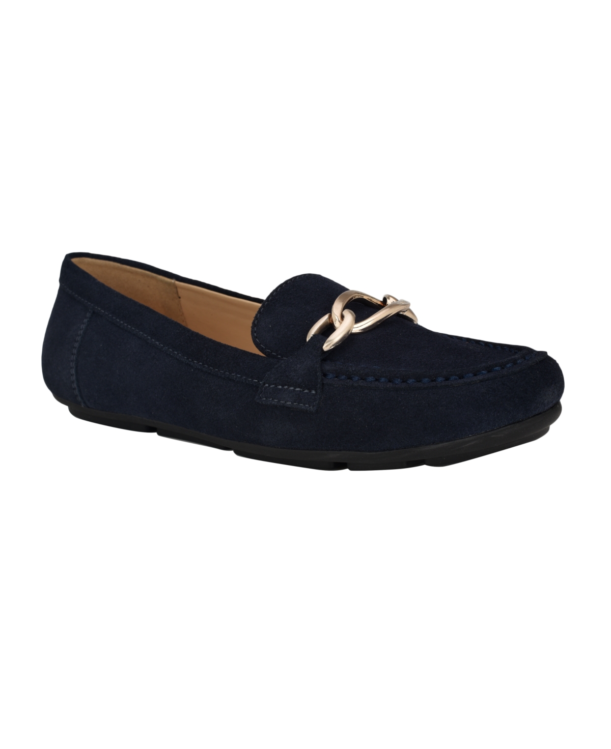 Calvin Klein Lenika Loafer In Dark Blue Suede ModeSens