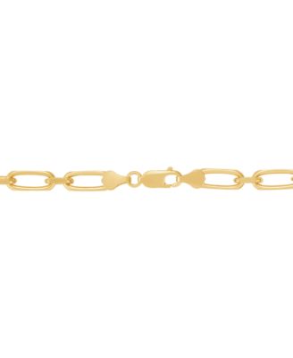 Square Rolo Link 22" Chain Necklace in 18K Gold-Plated Sterling Silver
