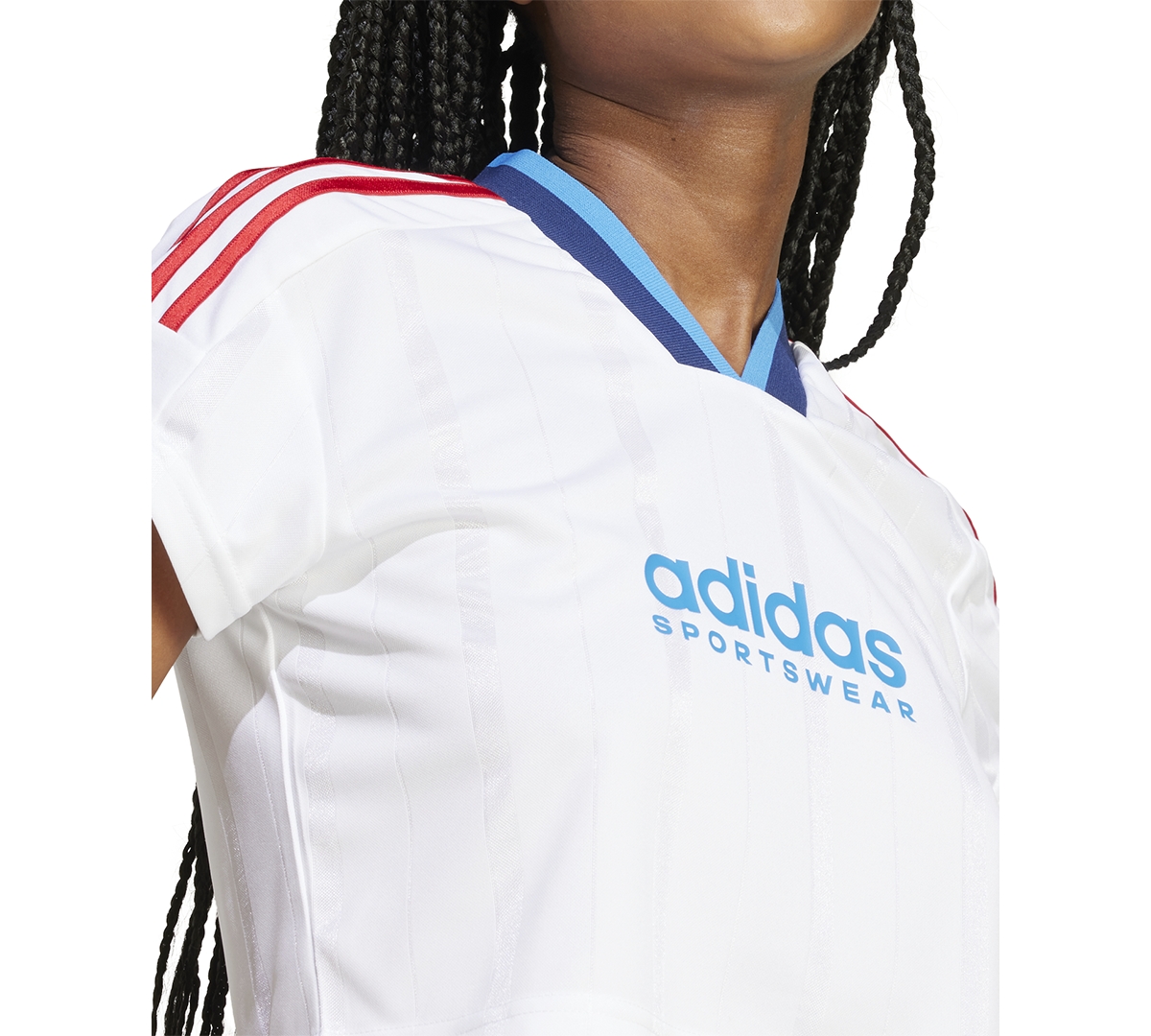 adidas Women's Tiro 3-Stripes Short-Sleeve Crop Top