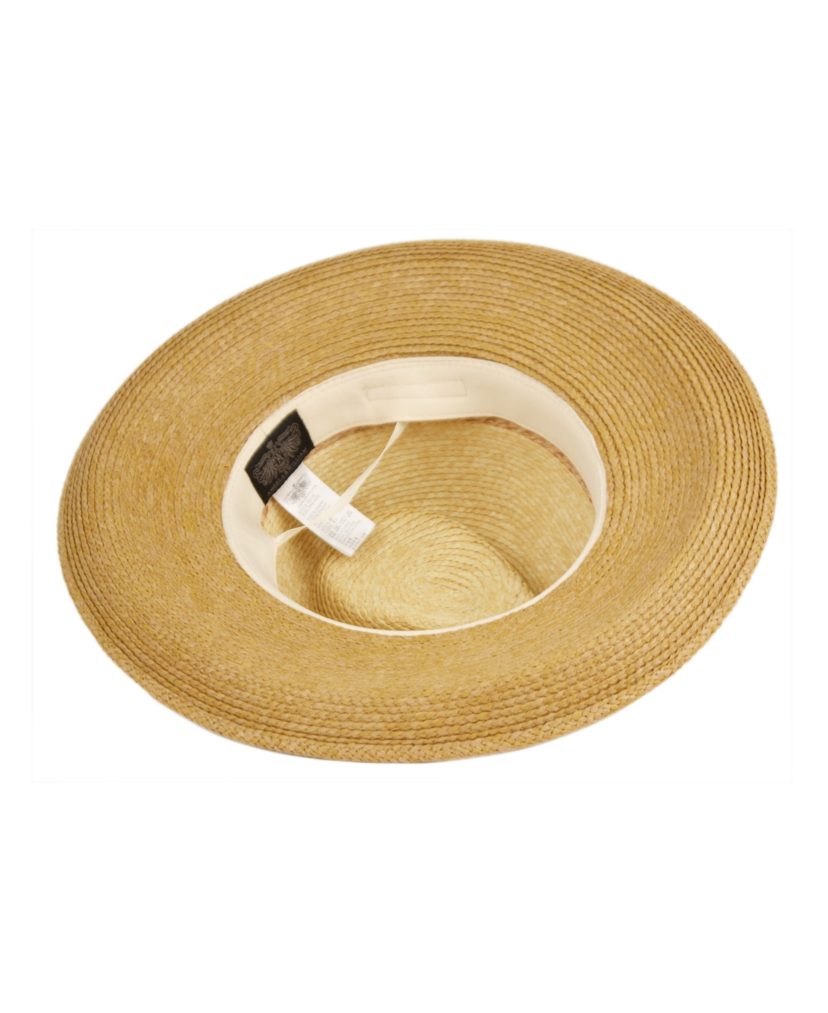 Angela & William Up Brim Straw Fedora Sun Hat In Natural