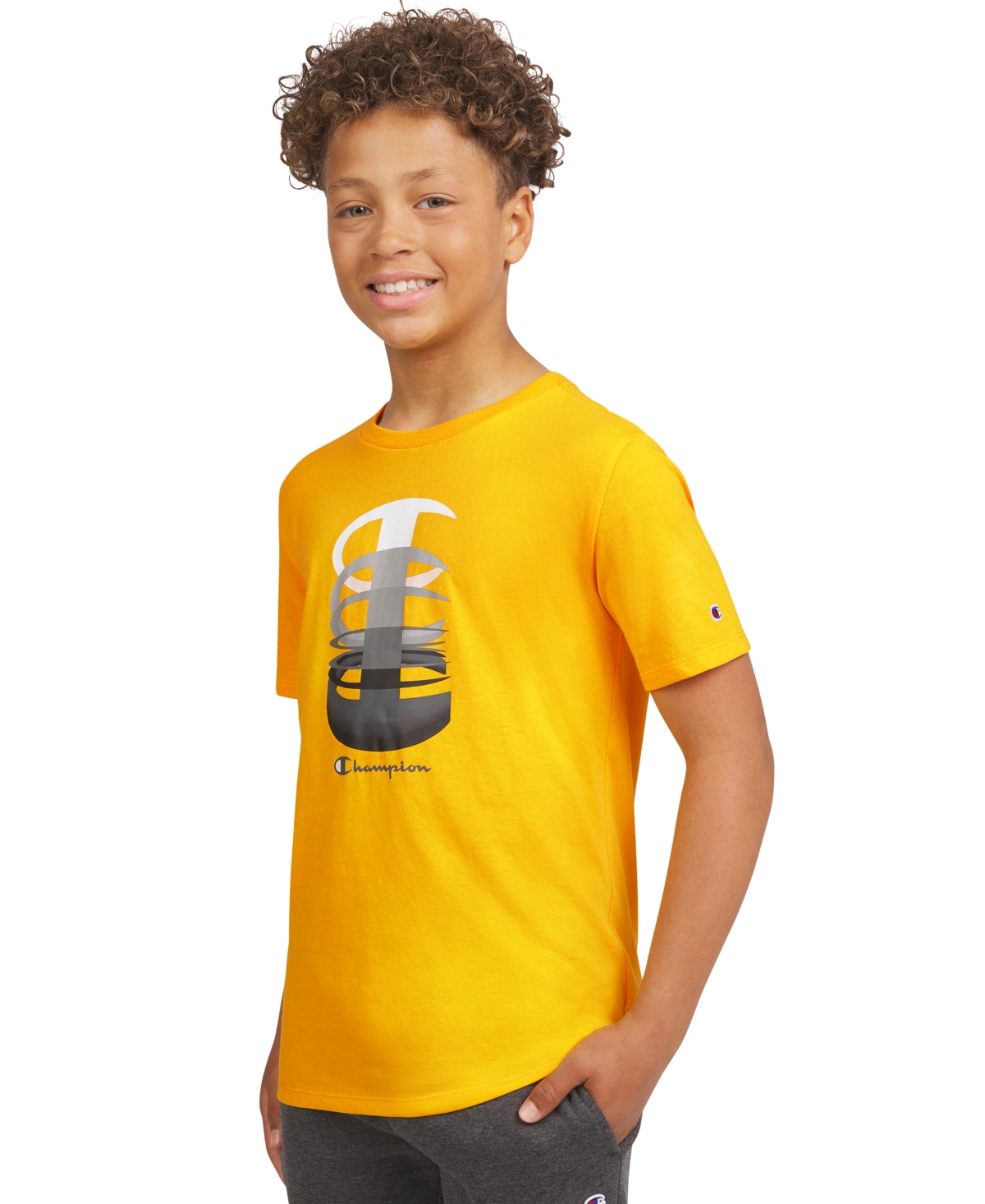 Champion Big Boys Stack C Logo T-Shirt