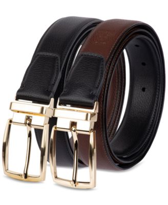 Men's Reversible Pebble Belt, Created for Macy's