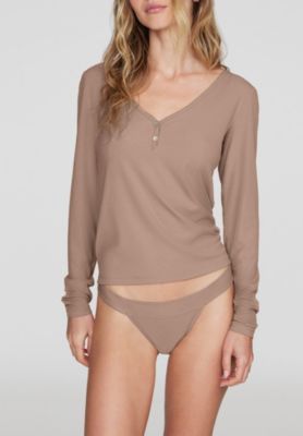 Women's The Button Long Sleeve - Modal Silk Rib