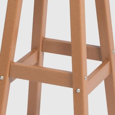 5-Piece HDPE Outdoor Patio Dining Bar Bistro Table Set with Bar Stools