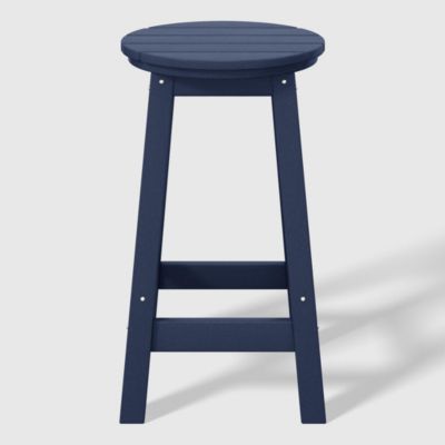 24" HDPE Outdoor Patio Round Counter Height  Stool Set of 3