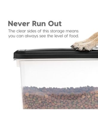 33qt + 12qt Airtight Pet Food Container Combo with Scoop, Black