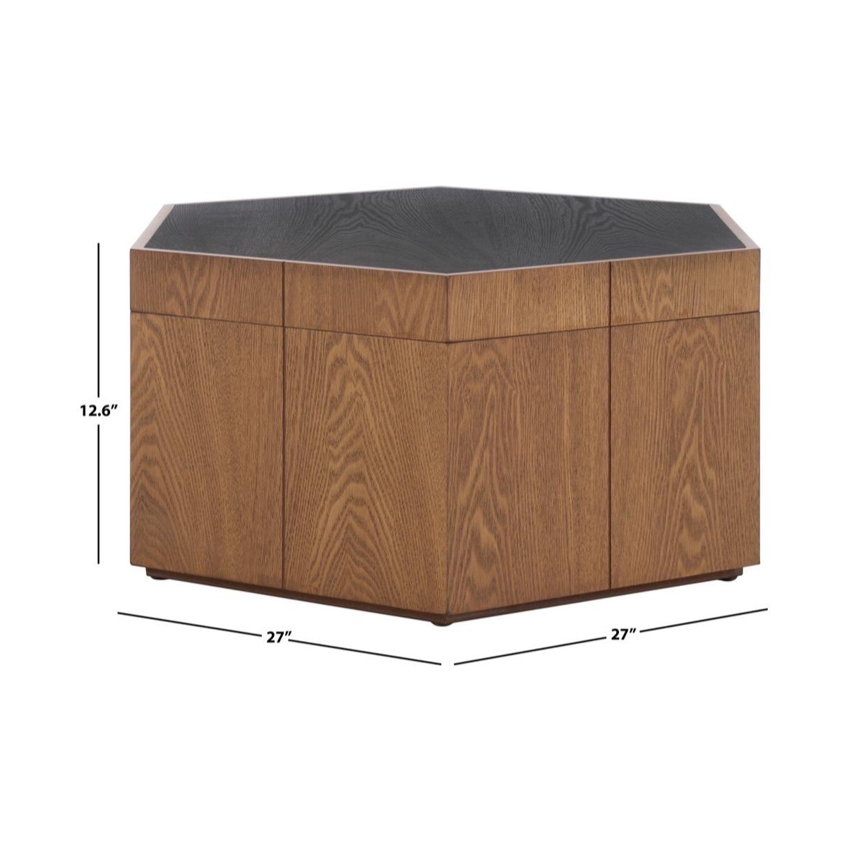 Safavieh Rafaela Hexagon Coffee Table -black