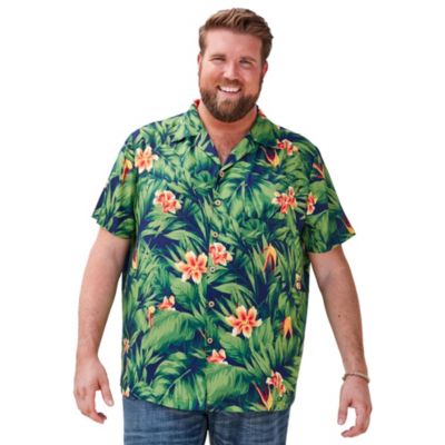 Big & Tall KS Island Printed Rayon Short-Sleeve Shirt