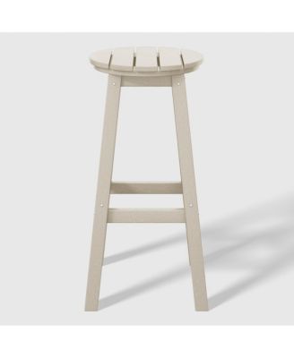 5-Piece HDPE Outdoor Patio Dining Bar Bistro Table Set with Bar Stools