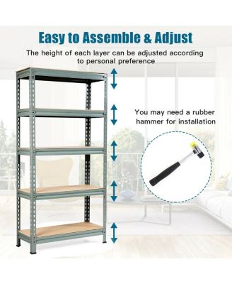 5-Tier Steel Shelving Unit Storage Shelves Heavy Duty Storage Rack