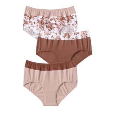Women's Full Coverage Stretch Cotton Color Block Brief 3-Pack
