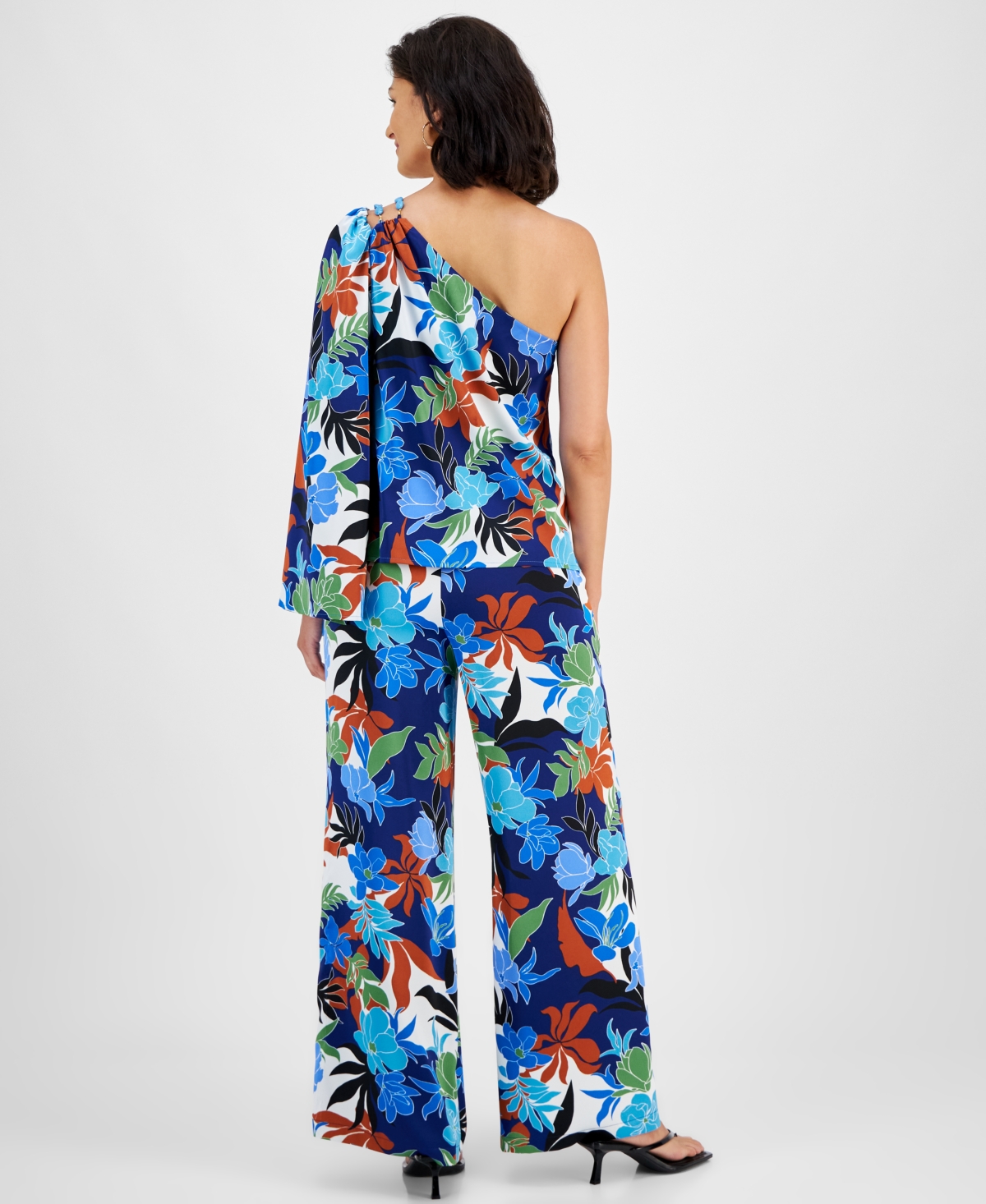 I.n.c. International Concepts Women's Floral-Print One-Shoulder Top, Created for Macy's