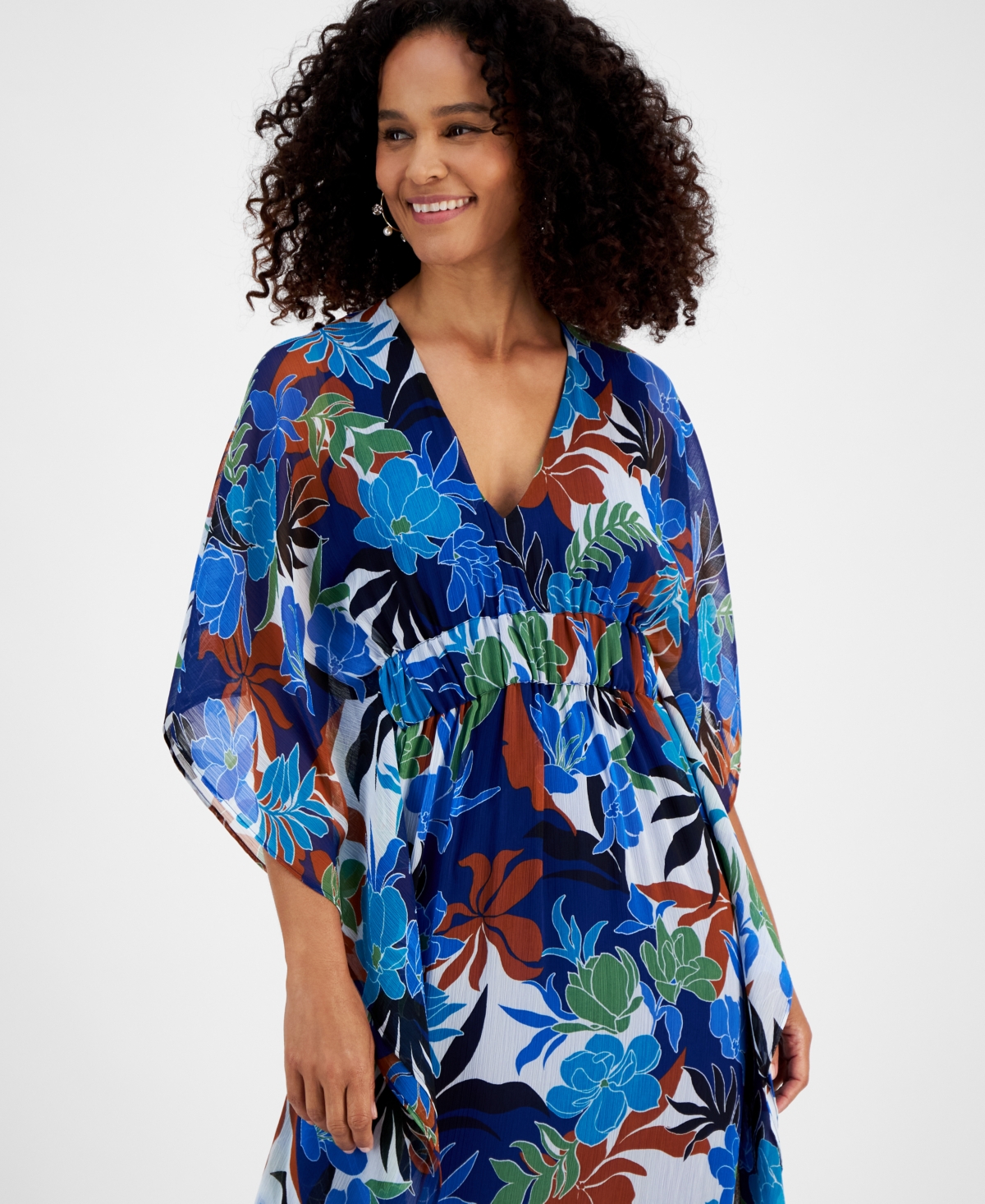 I.n.c. International Concepts Women's Floral-Print Kaftan Dress, Created for Macy's