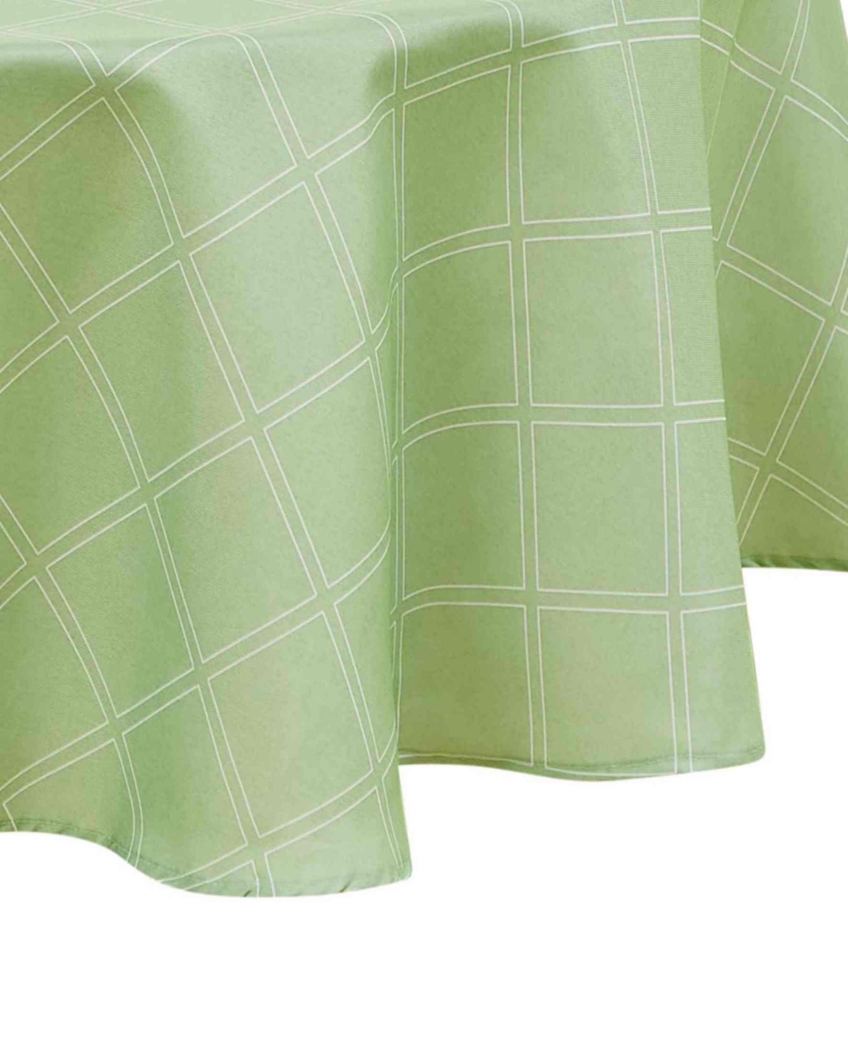 Avanti Harbor Trellis Water-resistant Indoor And Outdoor Tablecloth, 70" Round In Seafoam
