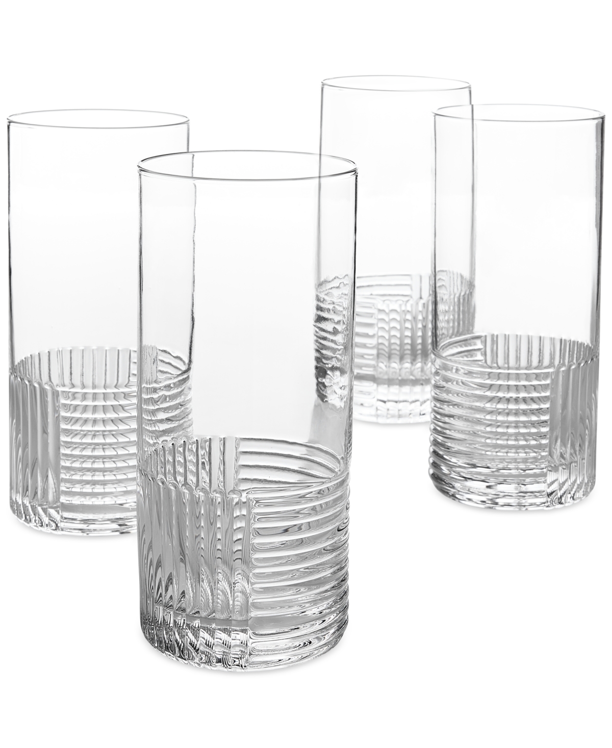 THE CELLAR LIA COLLECTION 16.9-OZ. FLUTED HIGHBALL GLASSES, SET OF 4, EXCLUSIVELY AT MACY'S 