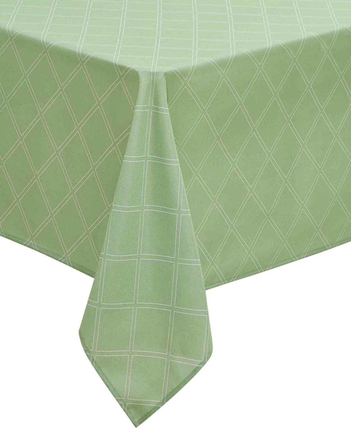 Avanti Harbor Trellis Water-resistant Indoor And Outdoor Tablecloth, 60" X 102" Rectangle In Seafoam
