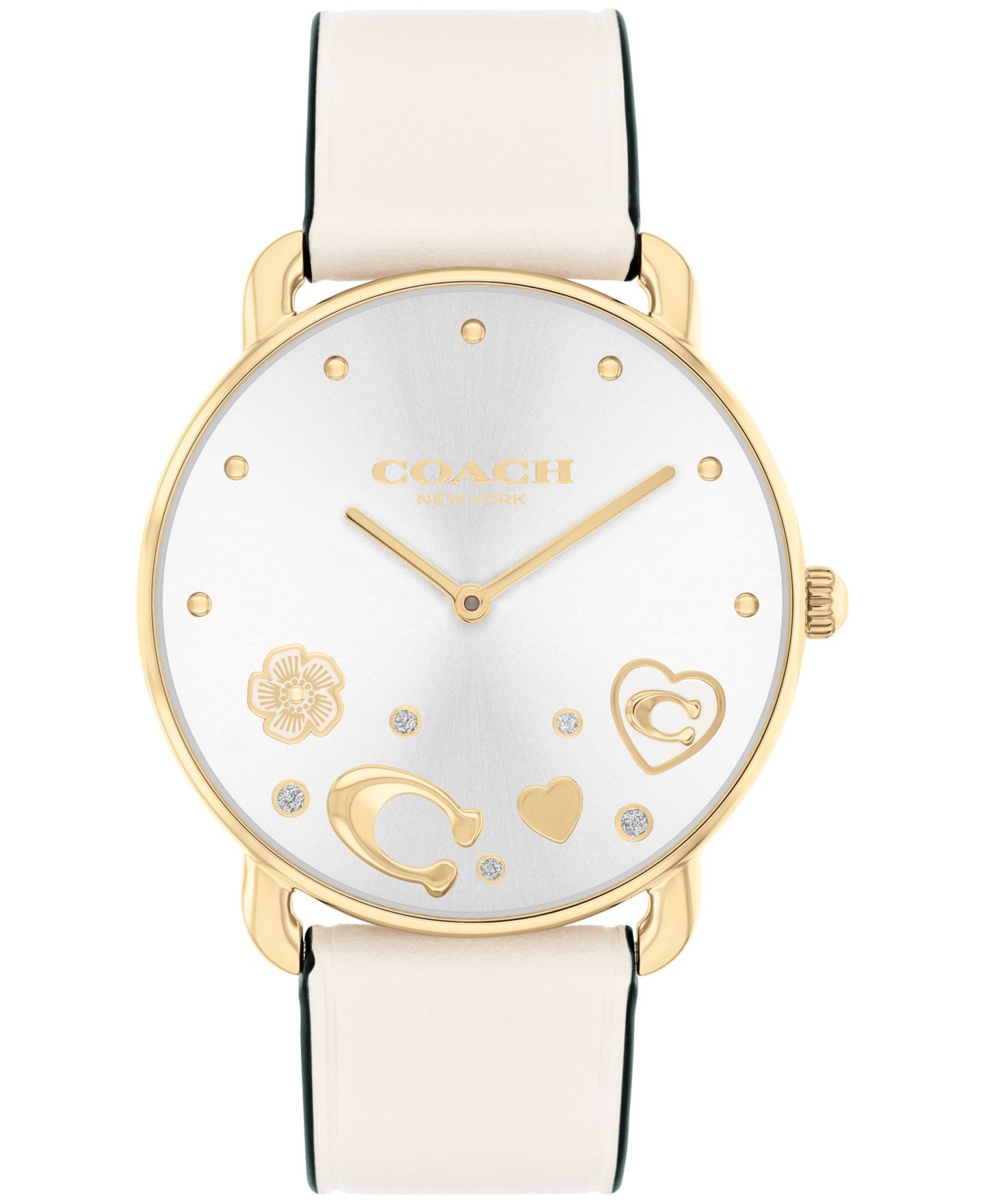 Женские часы COACH Elliot Chalk Leather Strap Watch 36mm — фото 1