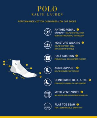 Men's 6-Pk. Performance Sport Low Cut Socks