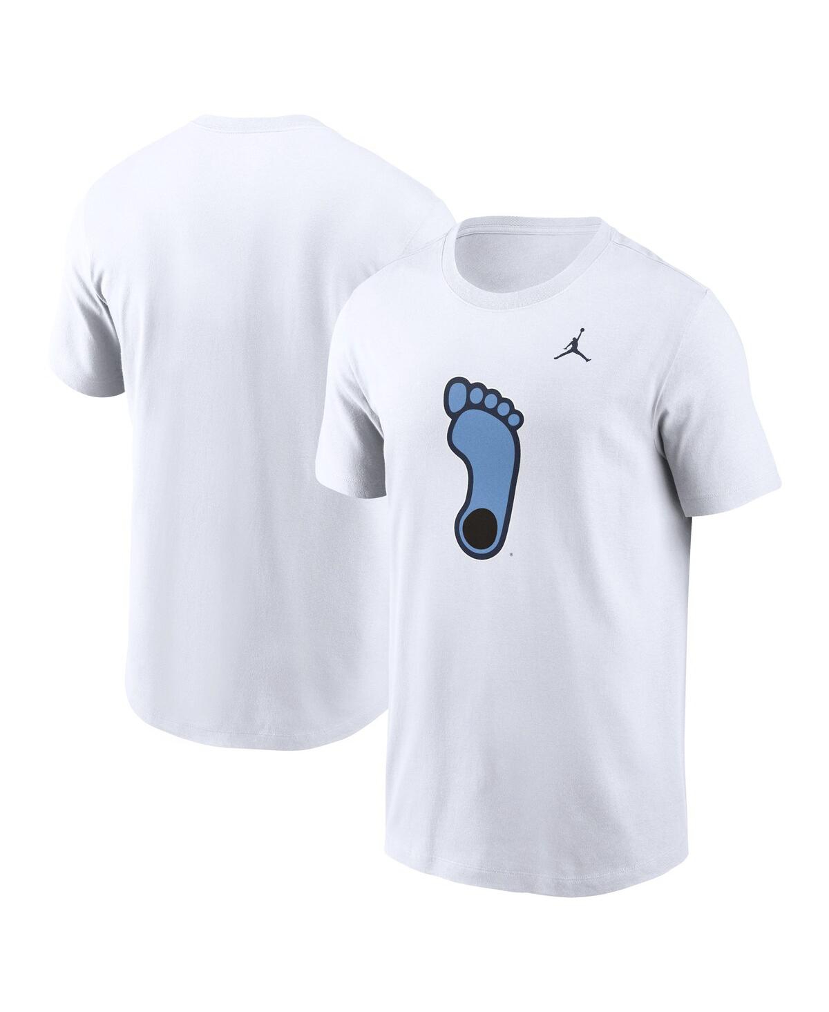 Jordan Men's White North Carolina Tar Heels Primetime Evergreen Alternate Logo T-shirt In White