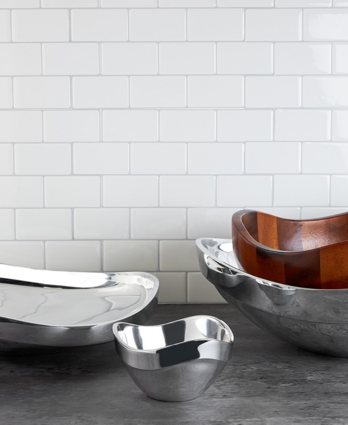 Nambe Billow Nut Bowl In Silver