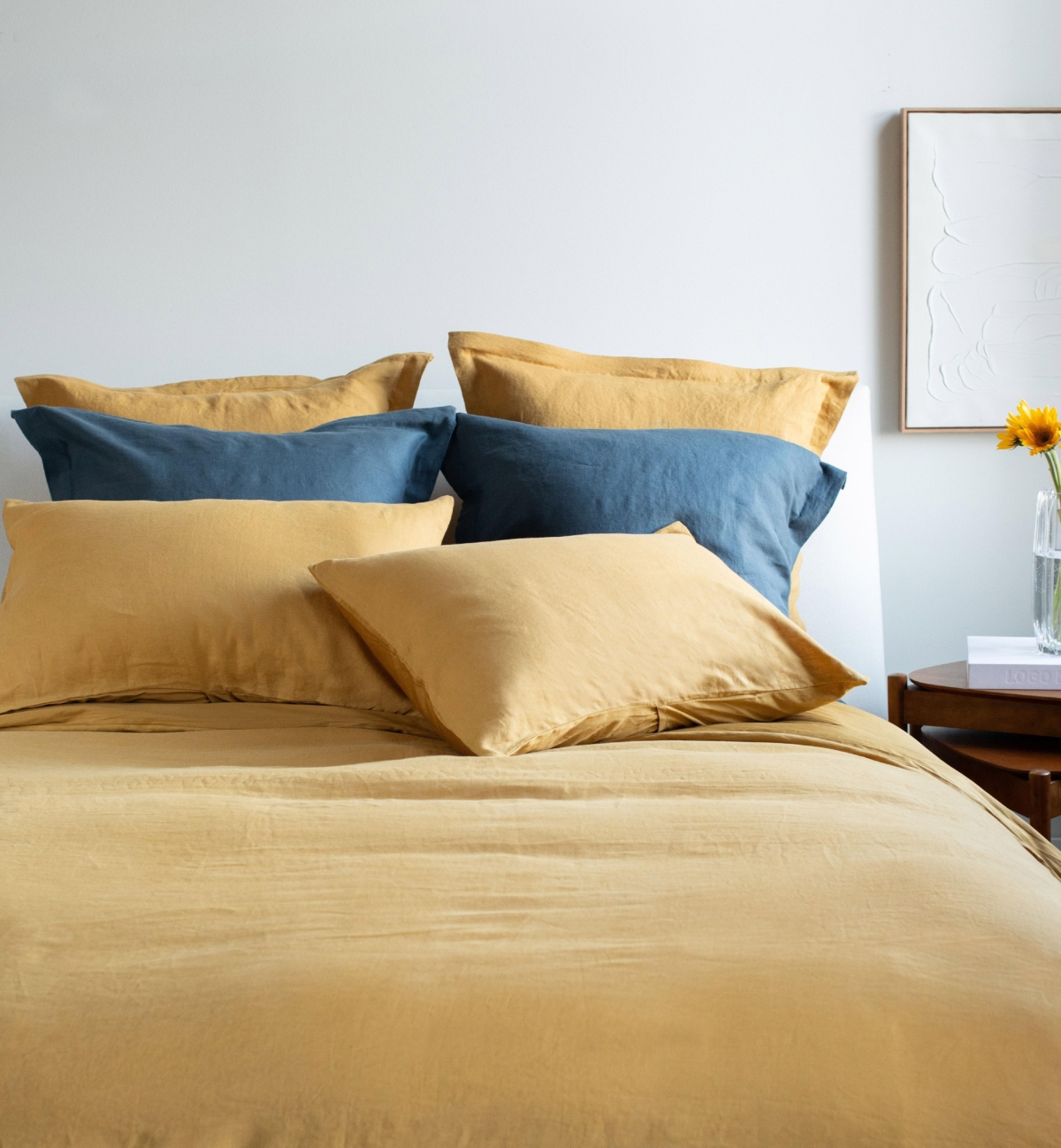 Bokser Home Flanged French Linen Euro Pillow