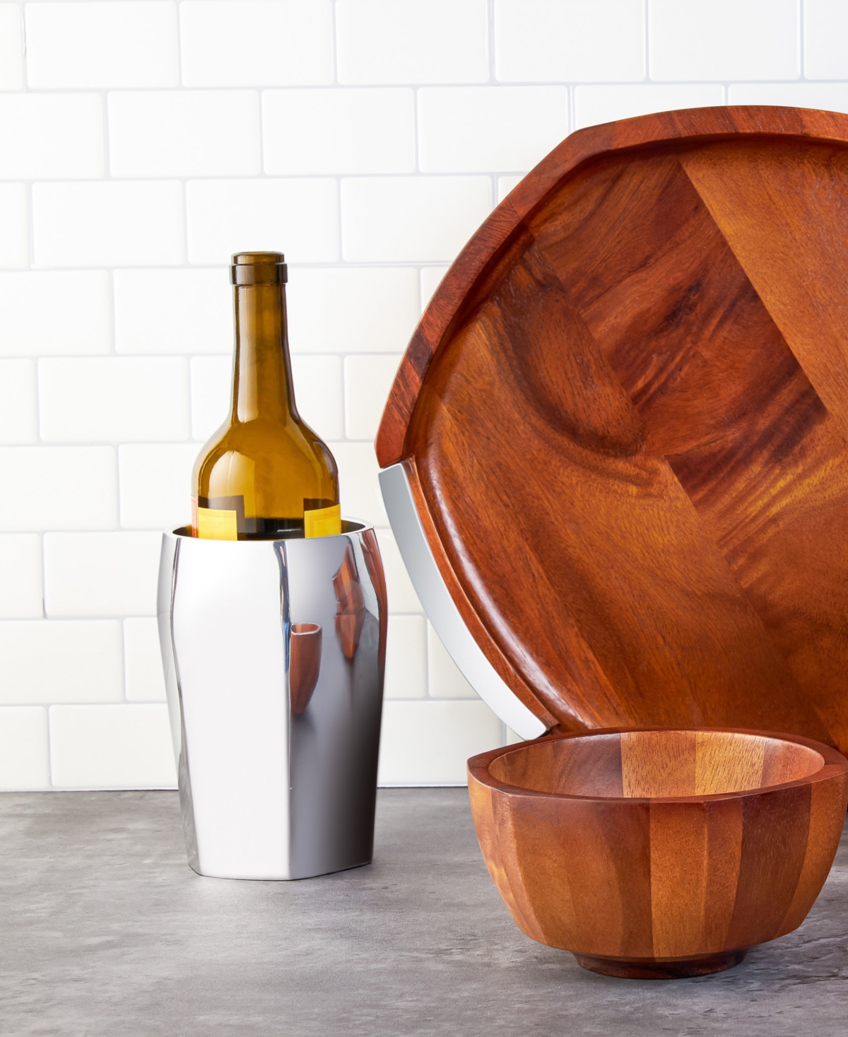 Nambe The Rivet Wine Chiller In Silver