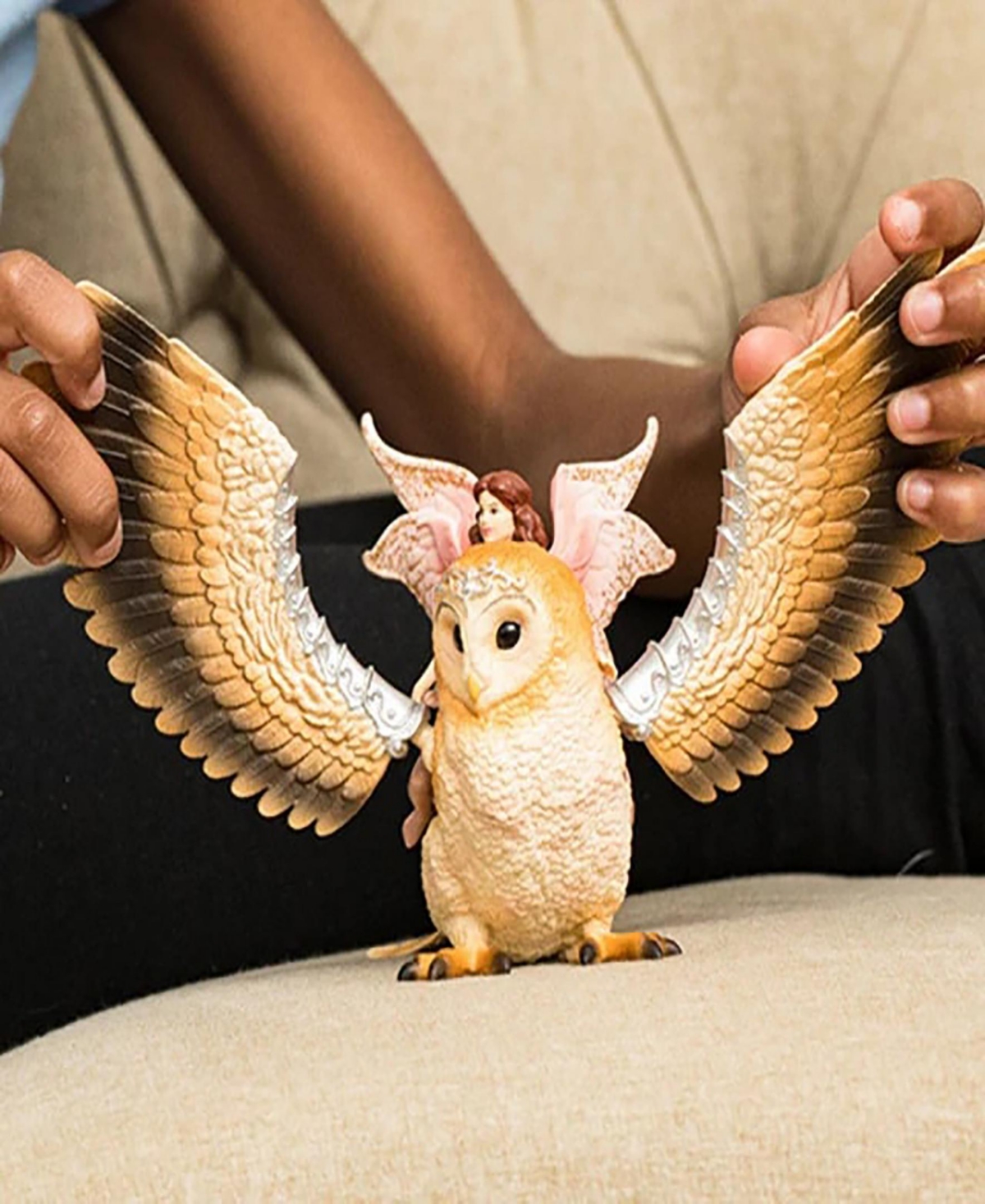 Schleich Bayala Fairy In Flight On Glam-owl Playset In Multi