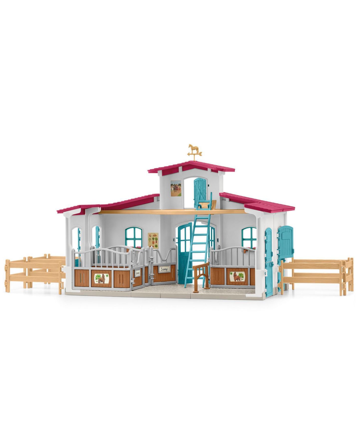 Детский игровой набор Schleich Horse Club Lakeside Riding Center Modular Design 56-Piece Playset, Ages 5+ — фото 8