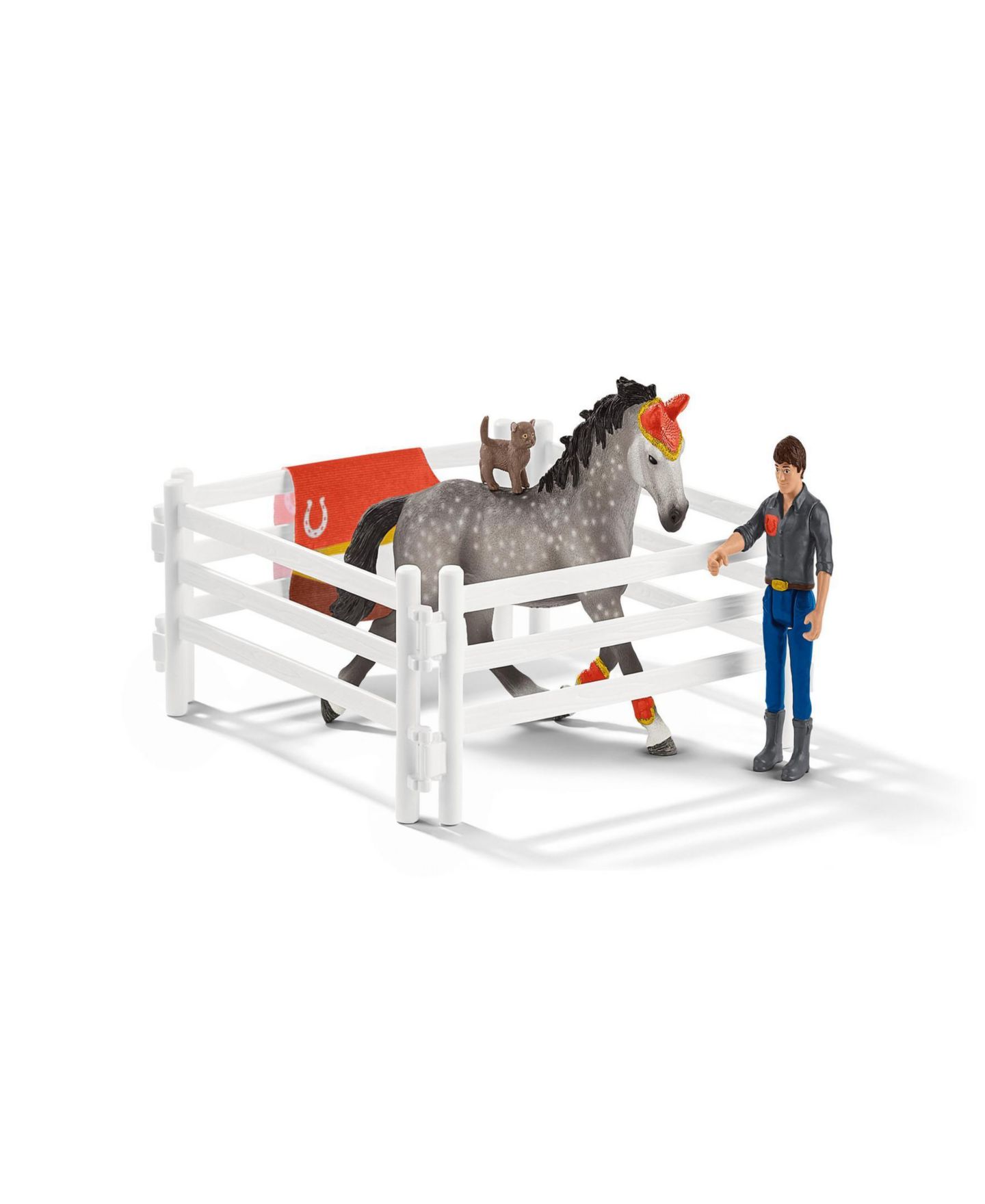 Детский игровой набор Schleich Horse Club Mia's Vaulting Playset, Ages 5+ — фото 6