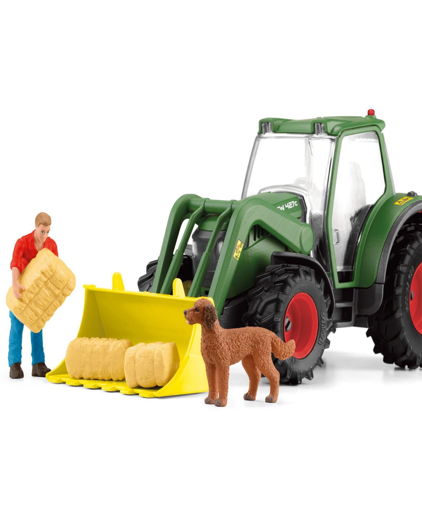 Детские фигурки Schleich Farm World Front End Loader 8-Piece Tractor With Trailer Playset, Ages 3+ — фото 3