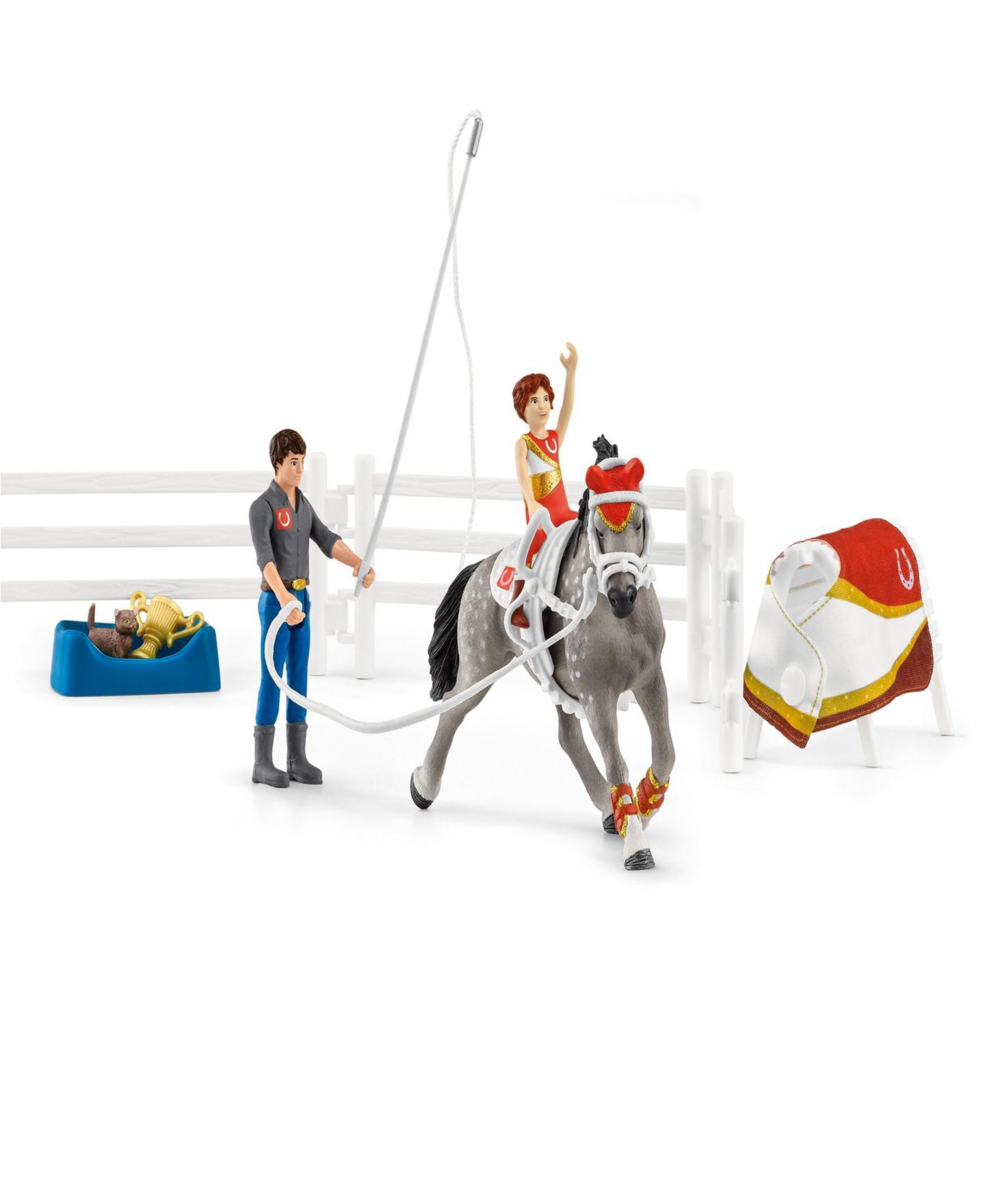 Детский игровой набор Schleich Horse Club Mia's Vaulting Playset, Ages 5+ — фото 1