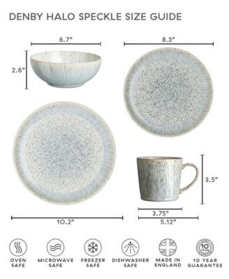 Halo Speckle Dinner Plates, Set of 4