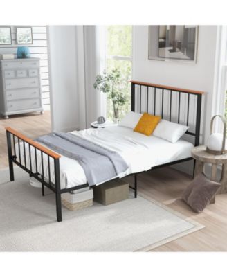 Full Bed Frame with Headboard and Footboard-Full Size