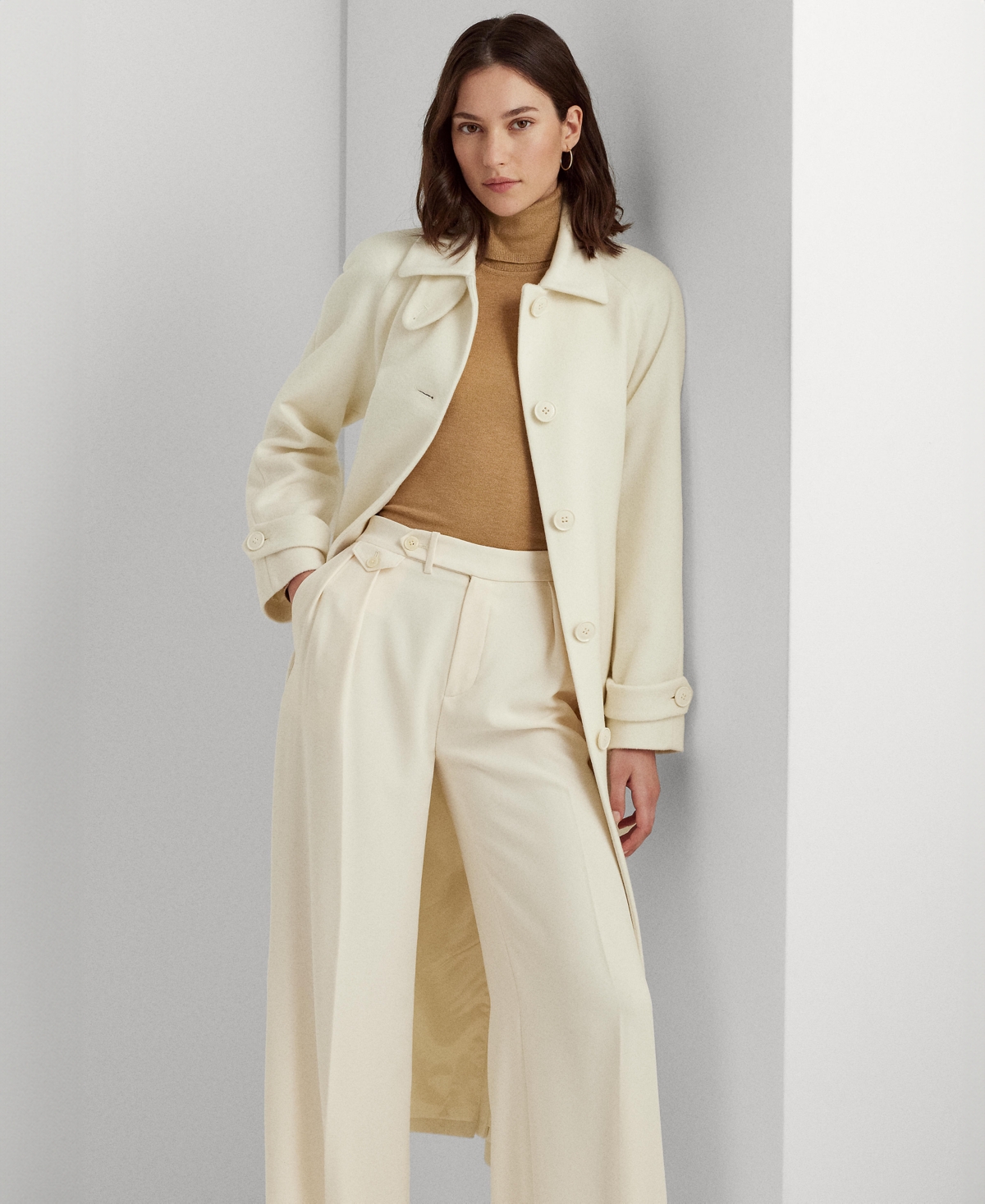Lauren Ralph Lauren Women's Single-Breasted Belted Maxi Coat