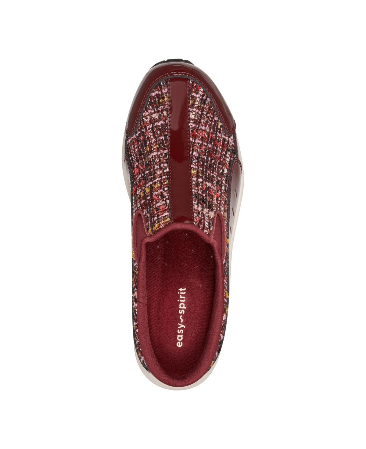 Shop Easy Spirit Women's Travel Time Slip-on Walking Mules In Dark Red Boucle