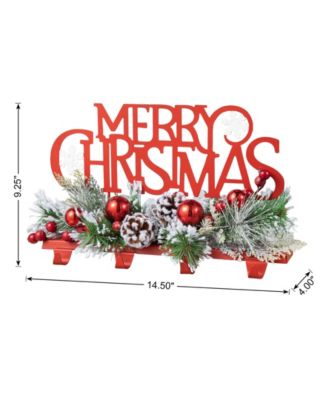 14.5''L Christmas Metal Merry Christmas Stocking Holder